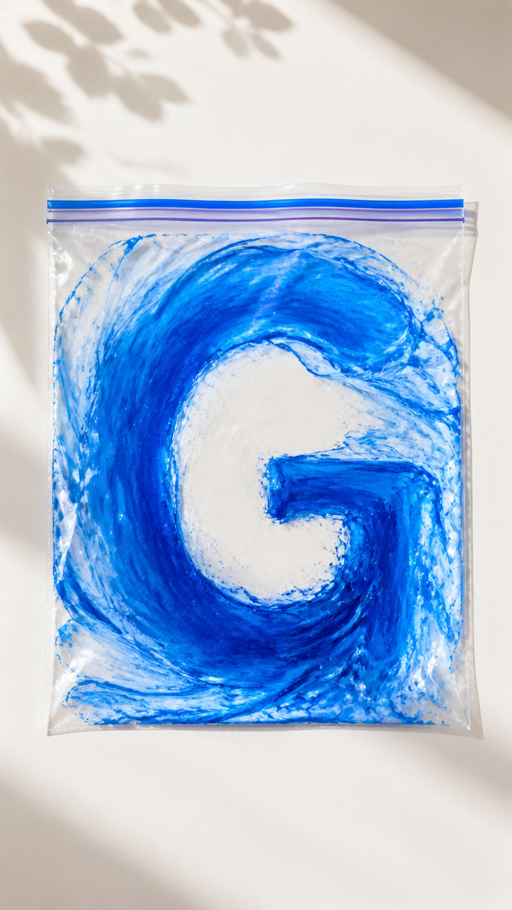 Gallon Bag Ice Painting
