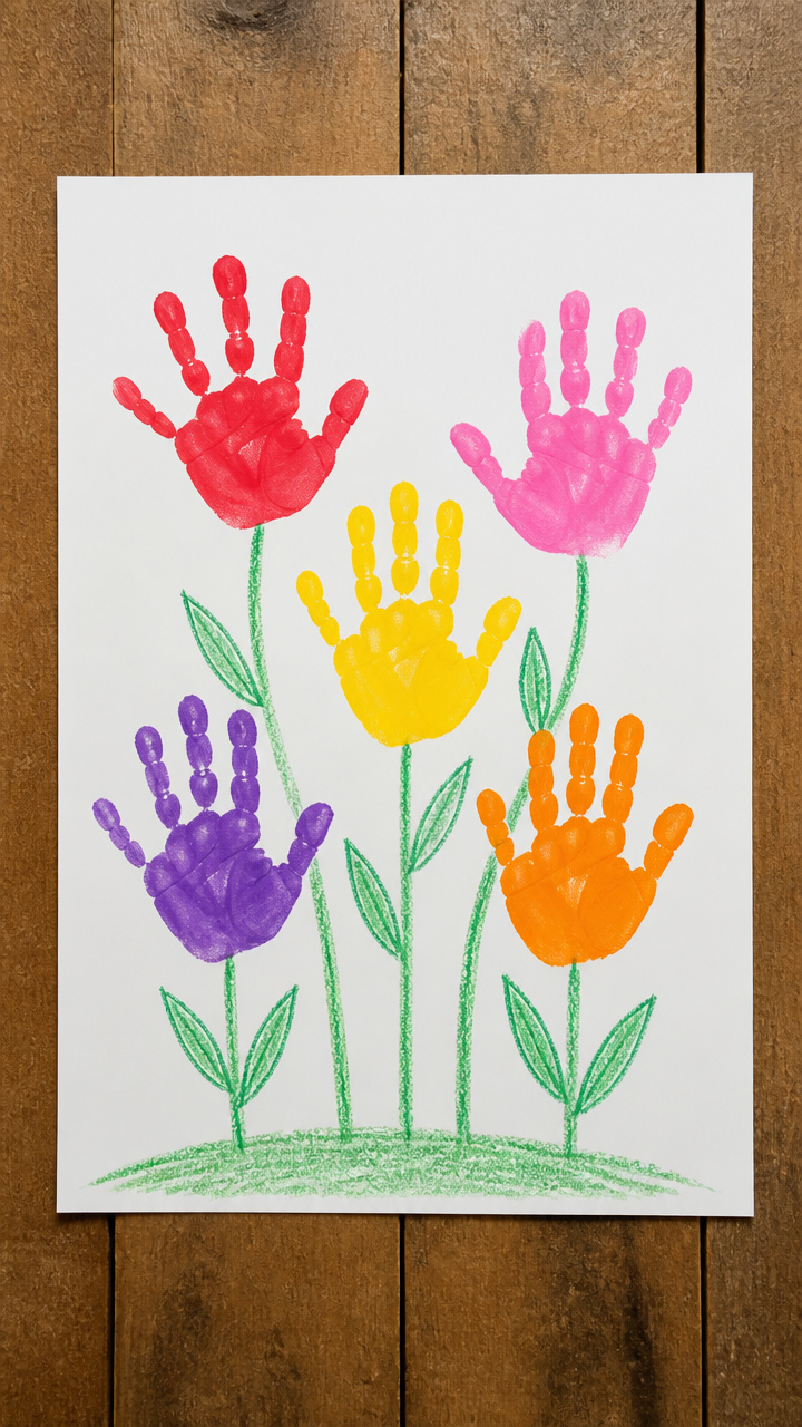 Handprint Flower Garden