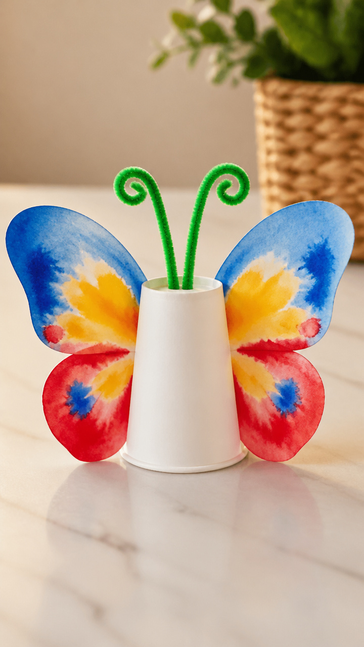 Paper Cup Butterflies