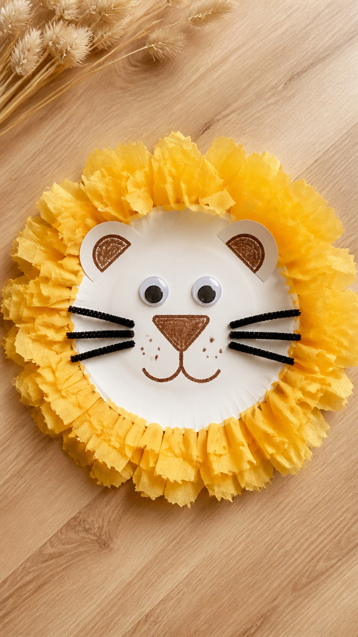 Paper Plate Lion