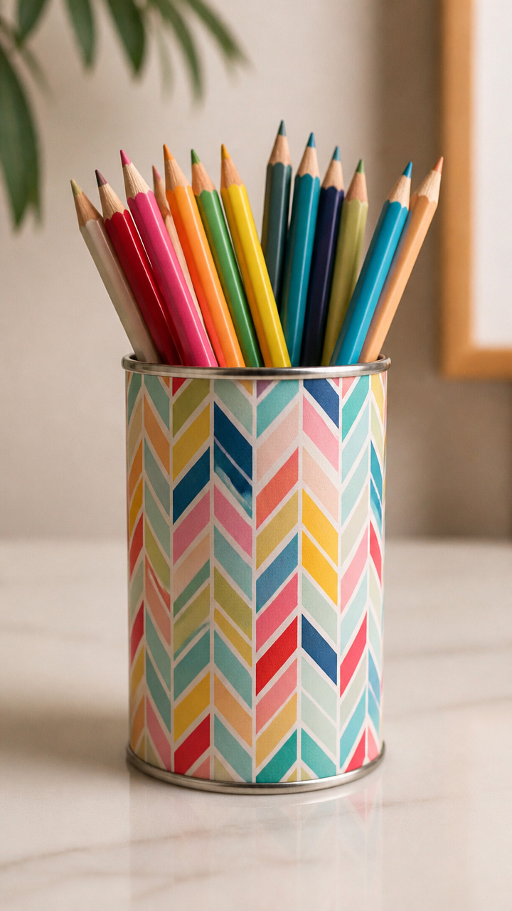 Pencil Holder from Tin Can