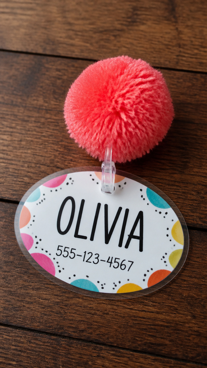 Pom-Pom Backpack Tags