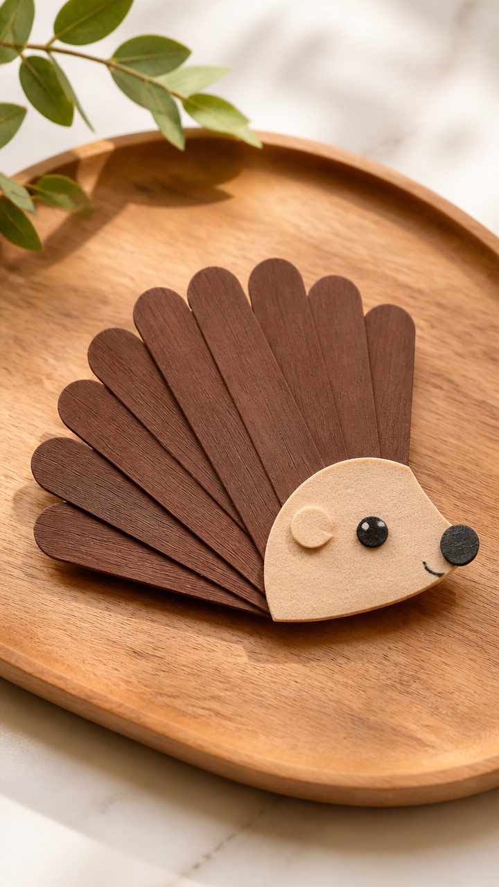 Popsicle Stick Hedgehog