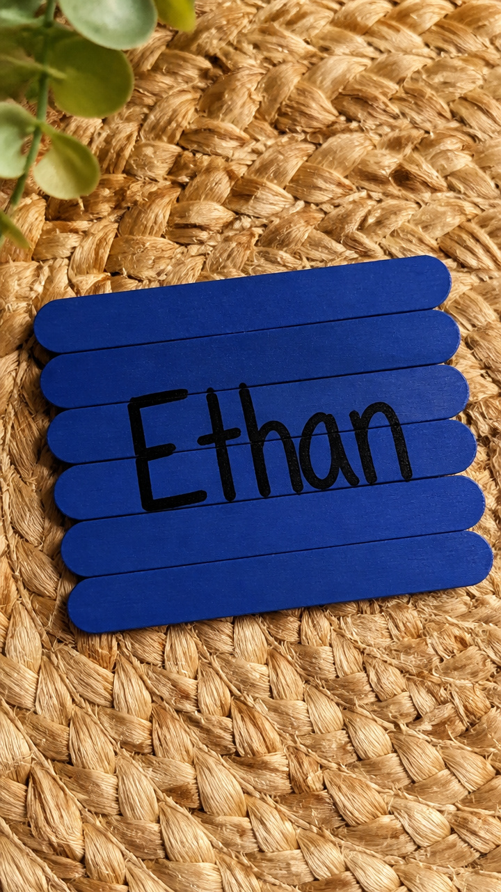 Popsicle Stick Name Tags