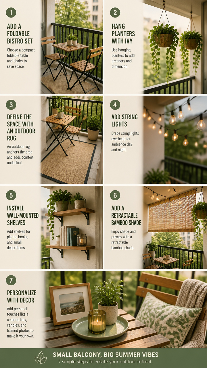 How to Decorate an Apartment Balcony for Summer: 7 Small-Space Tips — Step by Step