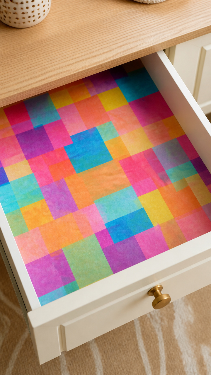 Tissue Paper Desk Drawer Liner