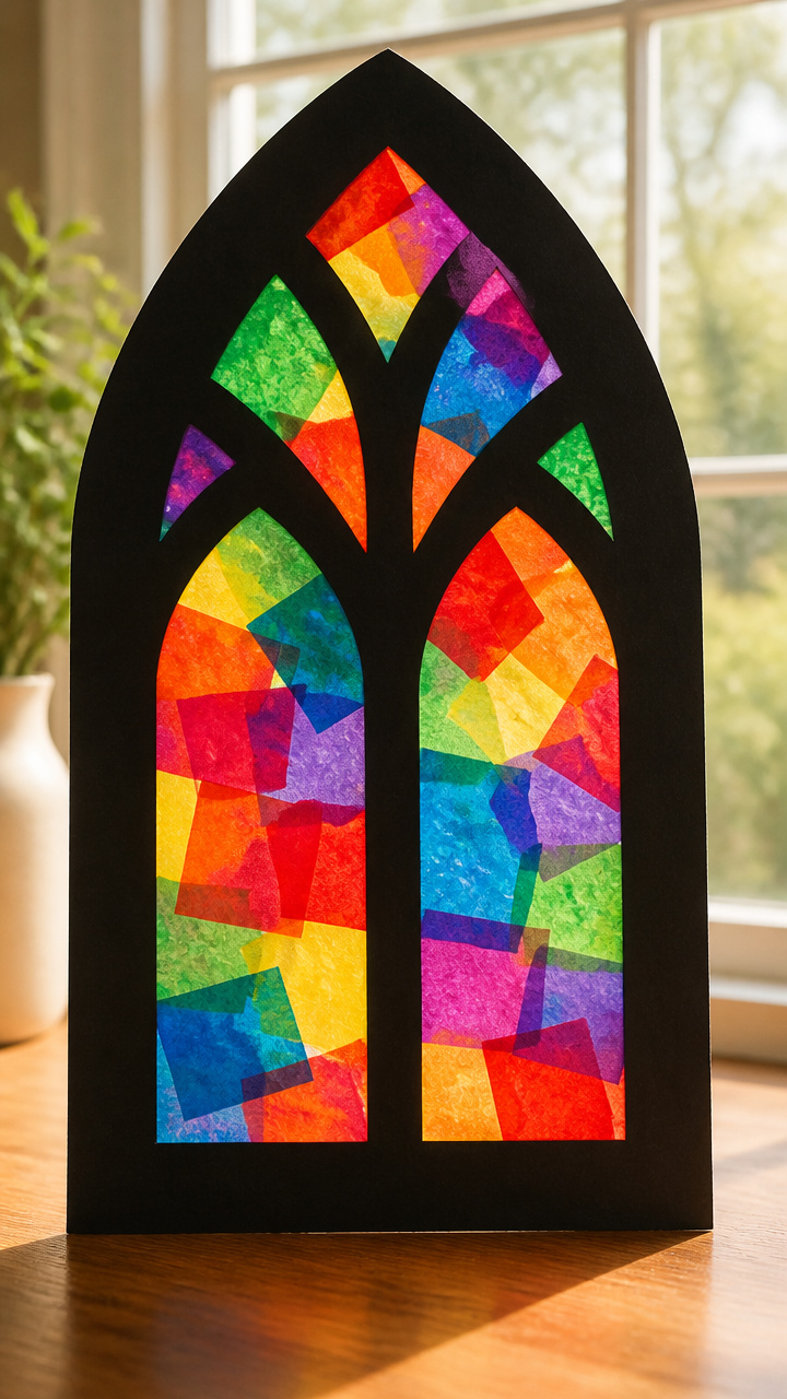 Tissue Paper Stained Glass