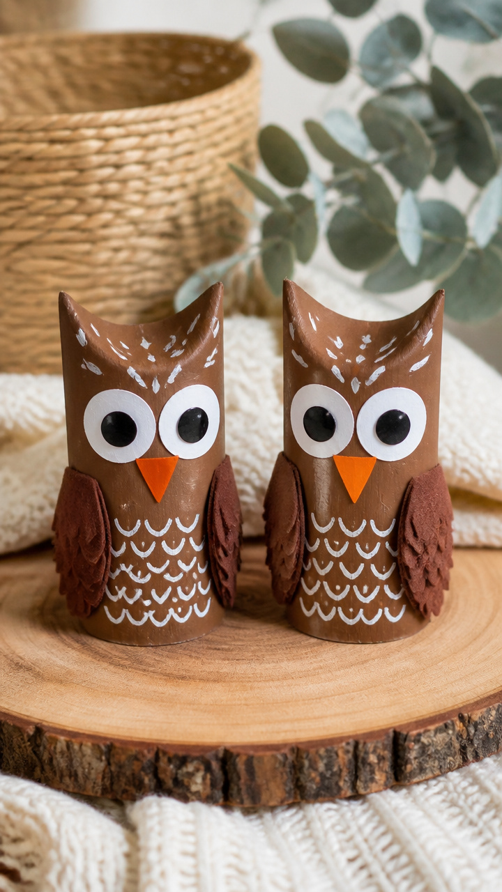 Toilet Paper Tube Owls