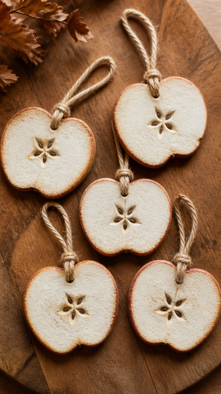 Apple Slice Salt Dough Ornaments