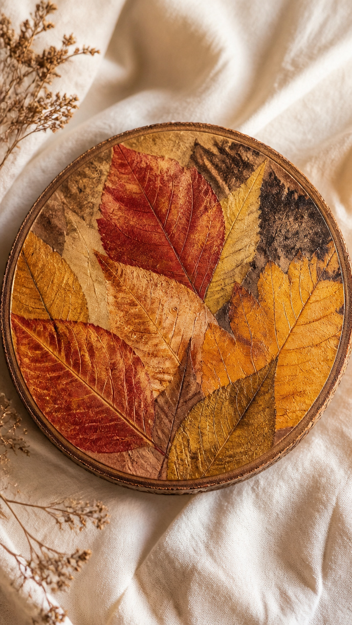 Autumn Palette Wood Slice