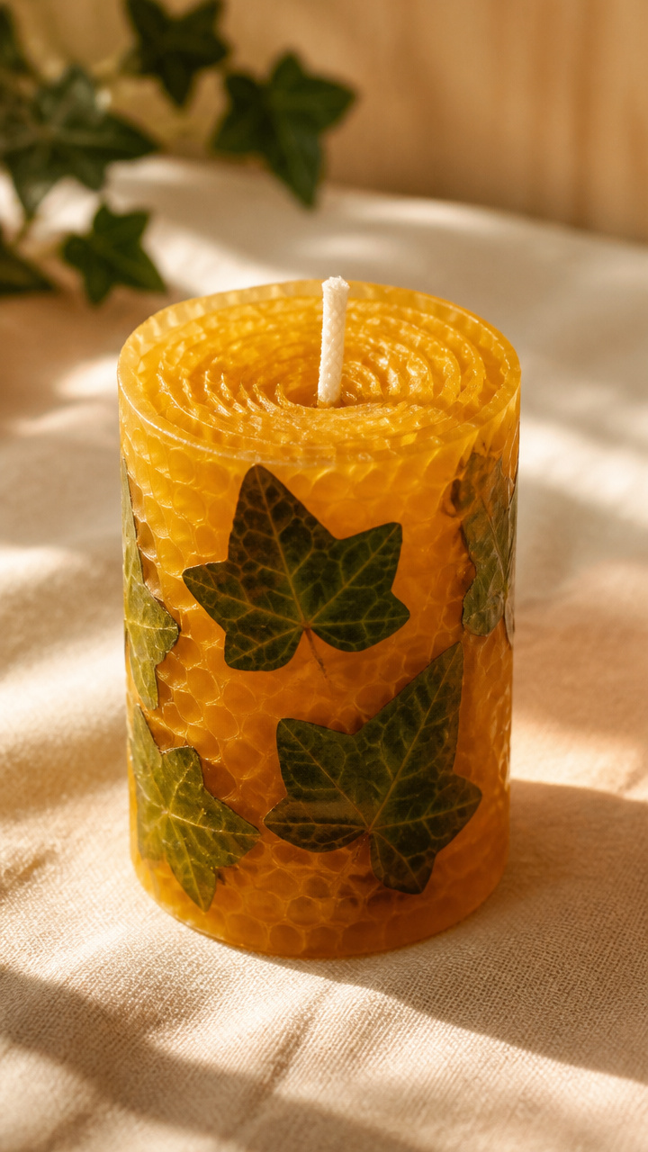 Beeswax Leaf Candles