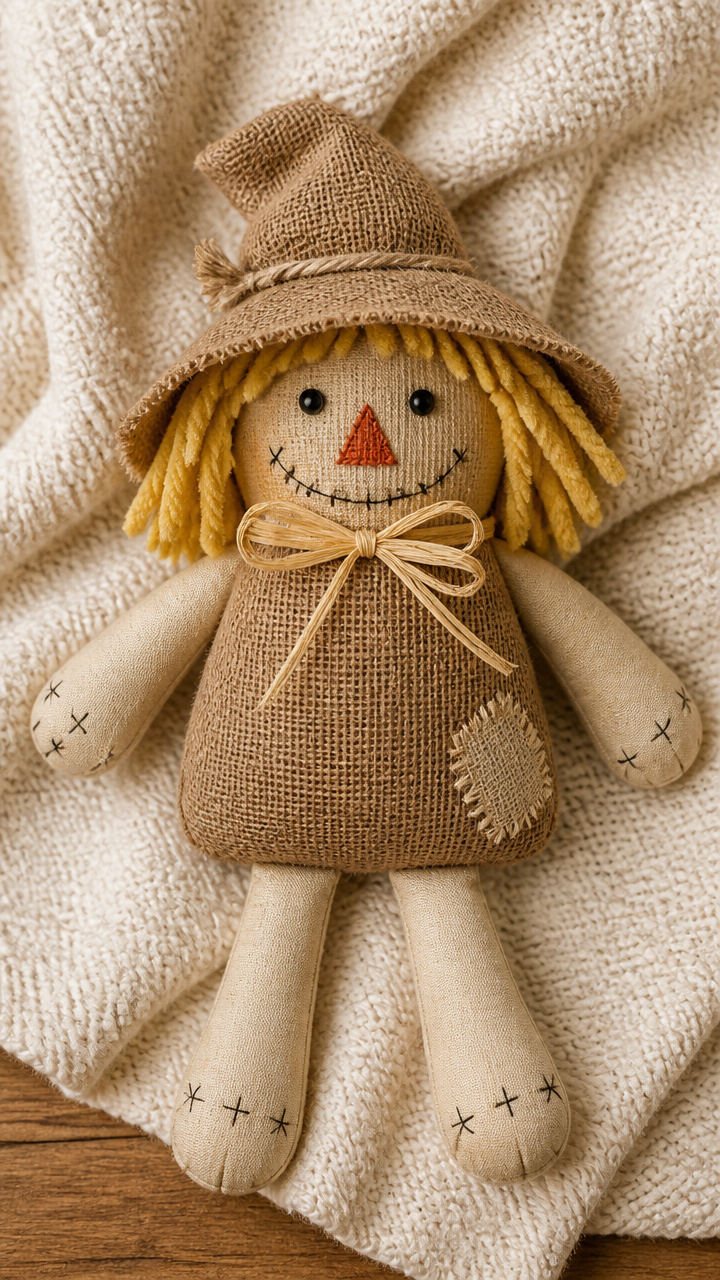 Burlap Face Scarecrow Plush