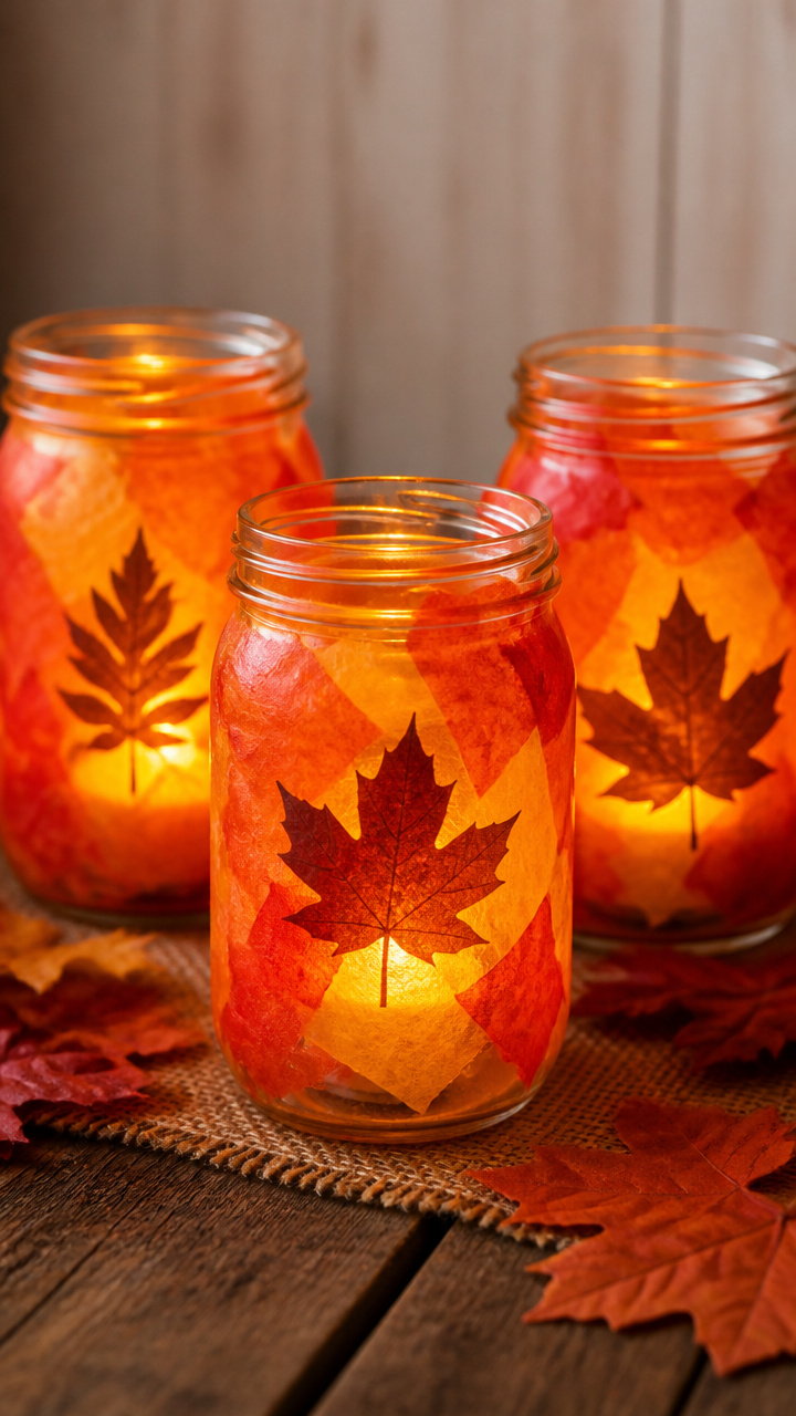 Candlelit Mason Jar Luminaries