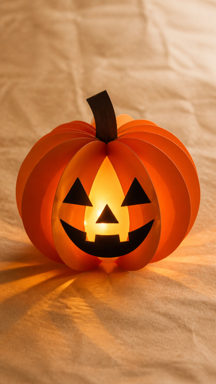 Cardstock Pumpkin Lantern