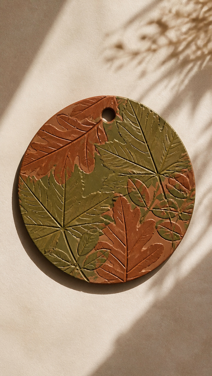 Clay Slab Leaf Plaques