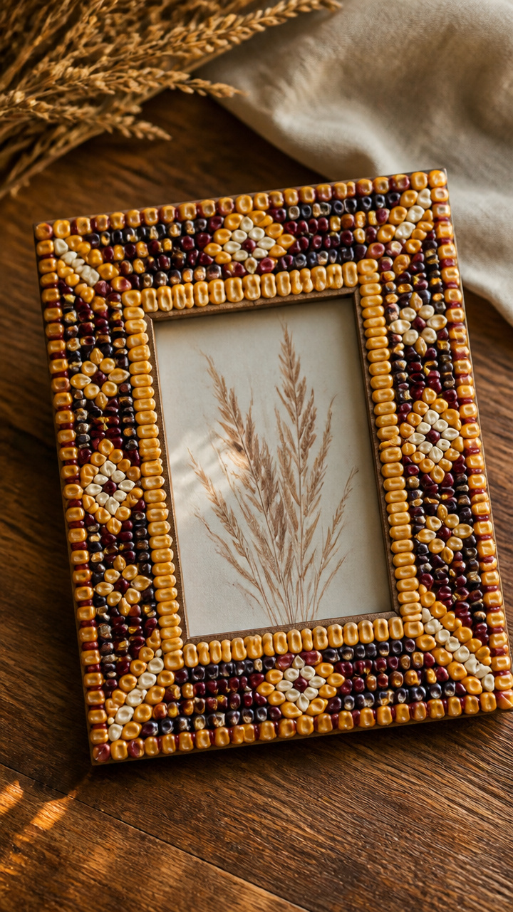 Corn Kernel Mosaic Frame