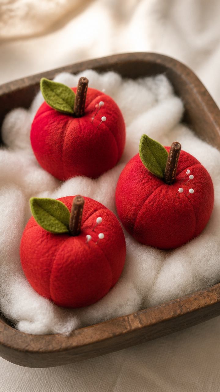 Felt Apple Pin Cushions