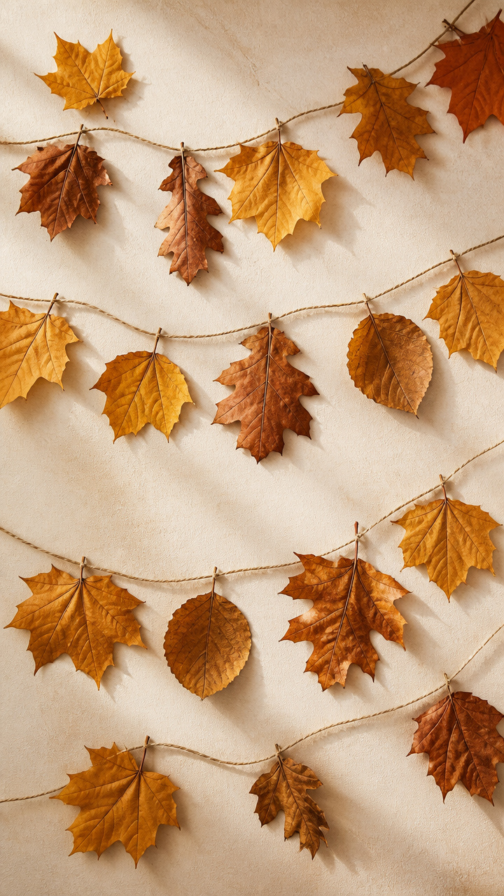 Leaf Garland with Twine