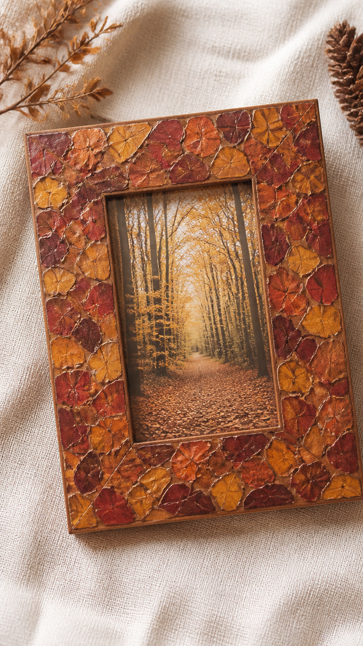 Leaf Mosaic Picture Frame