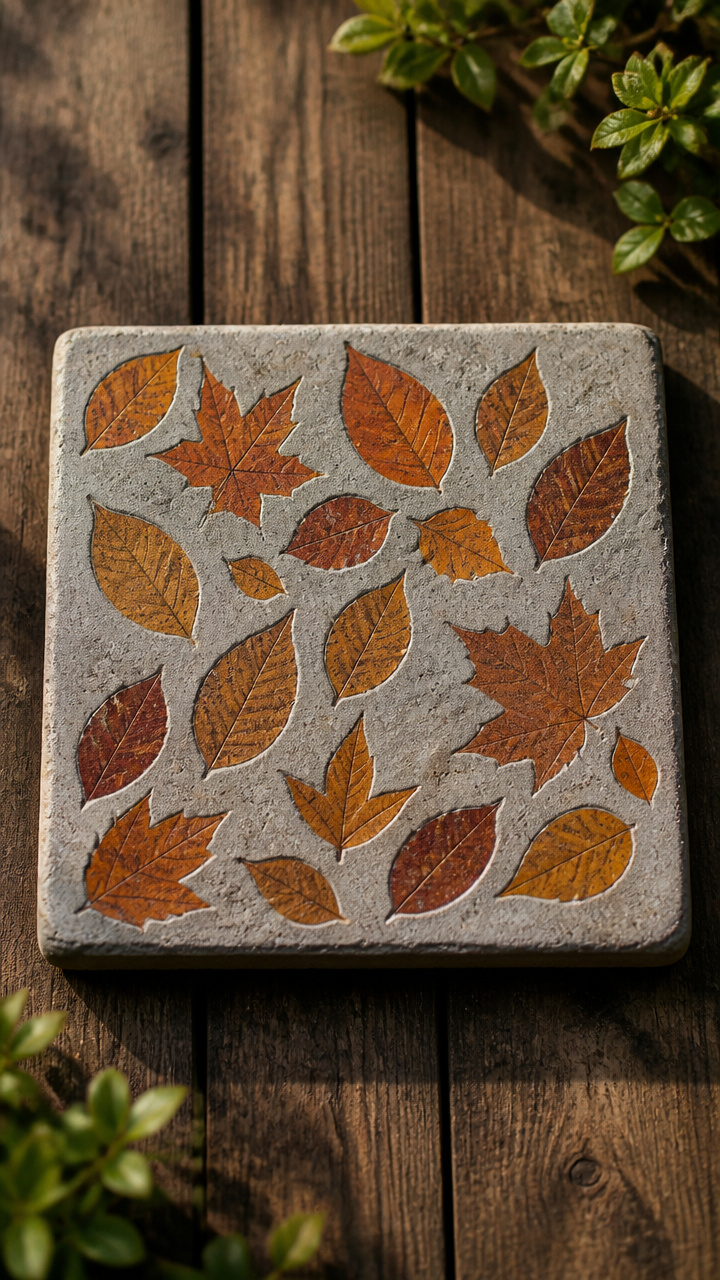 Leaf Mosaic Stepping Stone