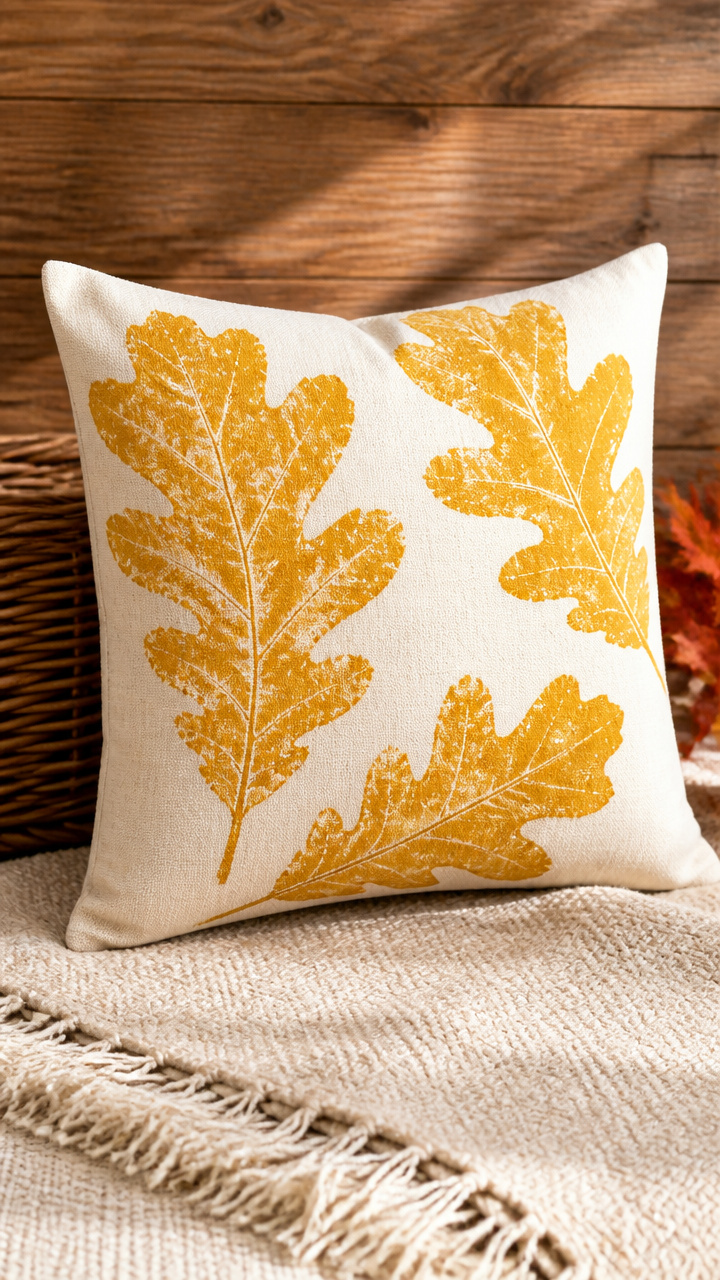 Leaf Print Pillow Covers