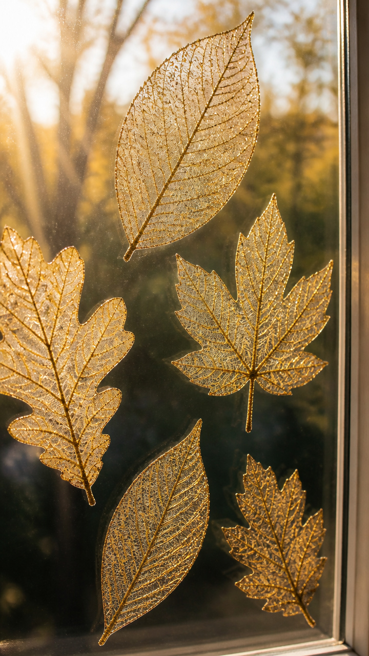 Leaf Skeleton Window Clings