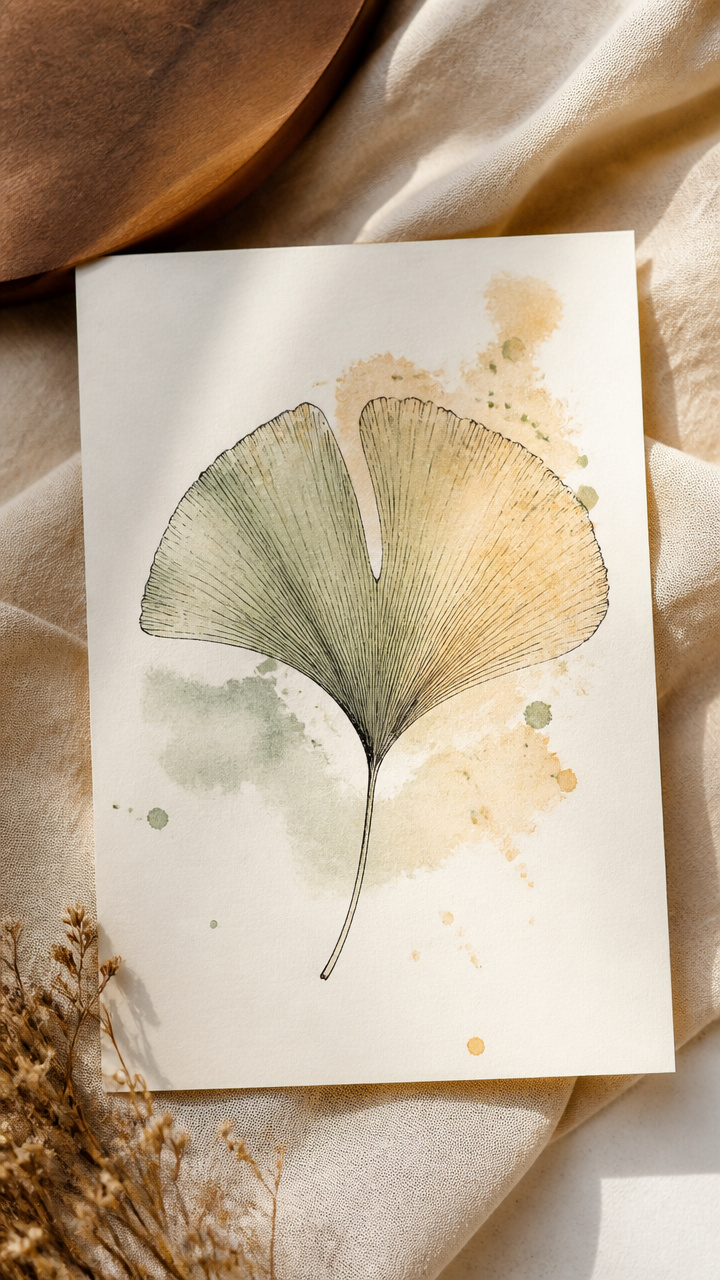 Leaf Vein Watercolor Study