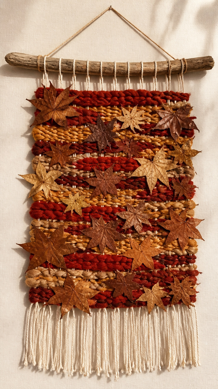 Leaf Weaving Wall Hanging