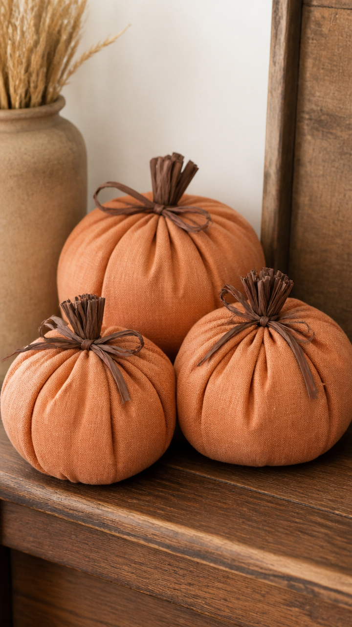 Linen Napkin Pumpkin Pouches