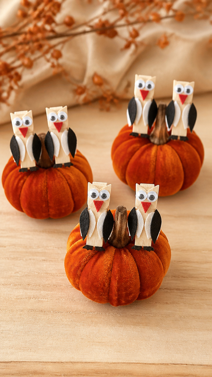 Mini Clothespin Owls