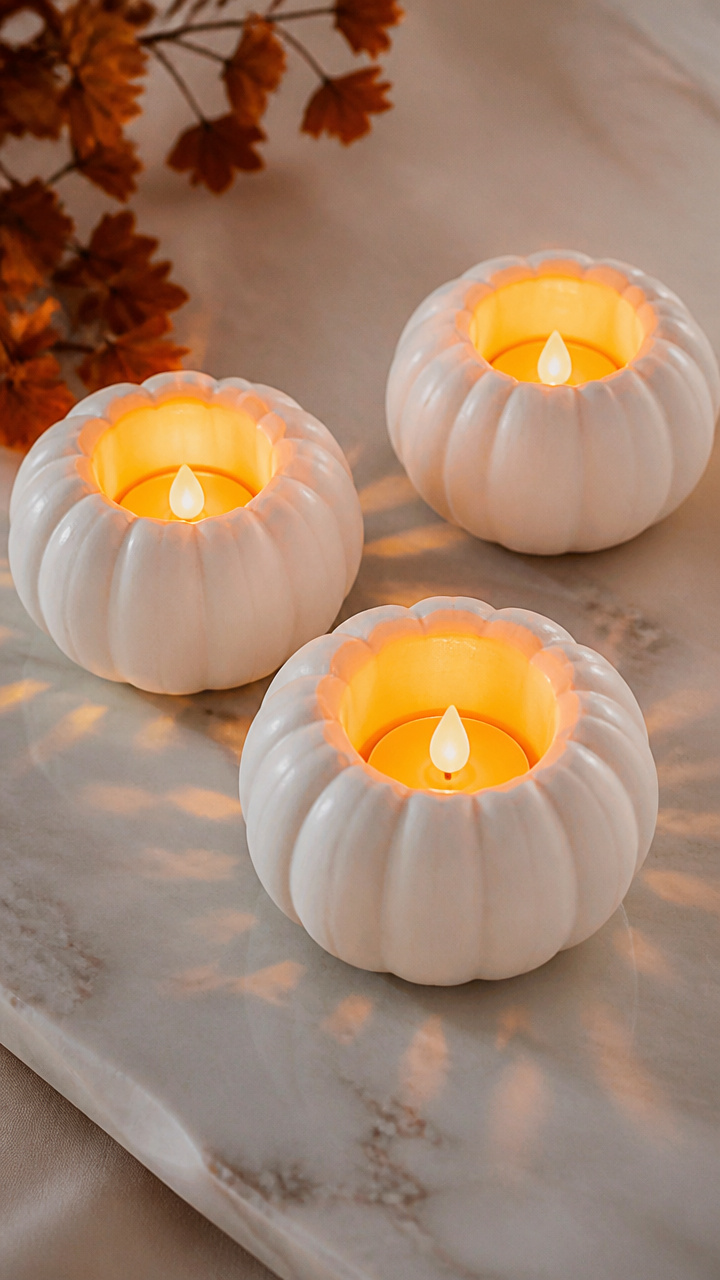 Mini Pumpkin Candle Holders