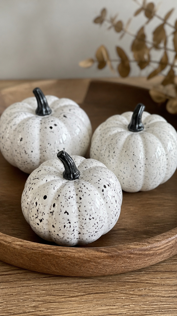 Painted Speckled Pumpkins