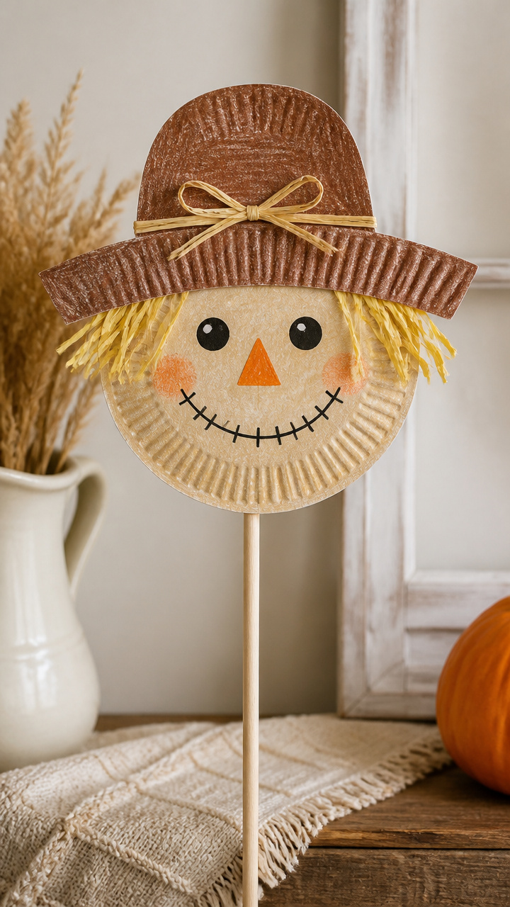 Paper Plate Hat Scarecrow