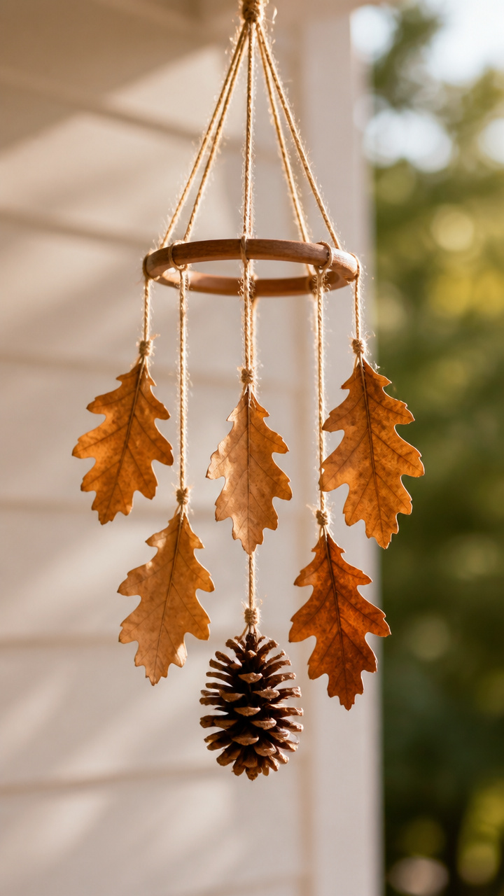 Pinecone and Leaf Wind Chime