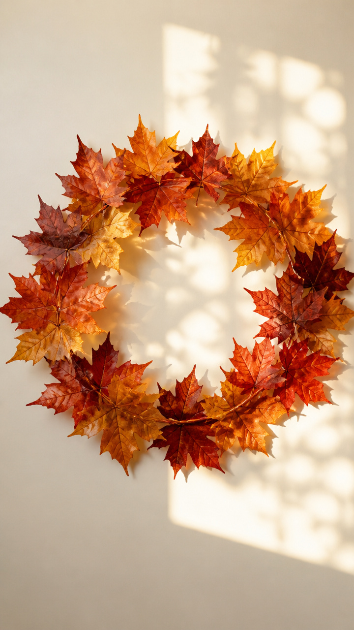 Pressed Maple Leaf Wreath