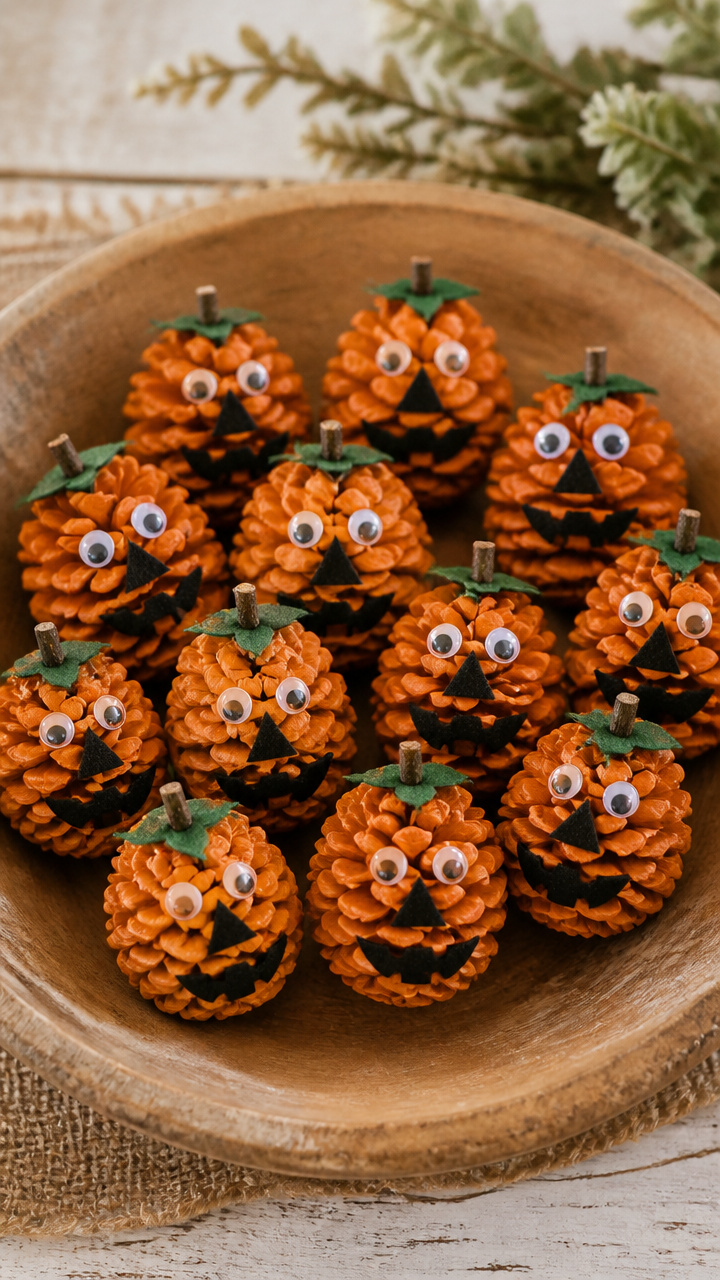Pumpkin Pinecone Decor