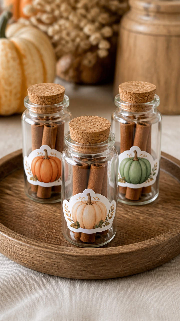 Pumpkin Sticker Jars