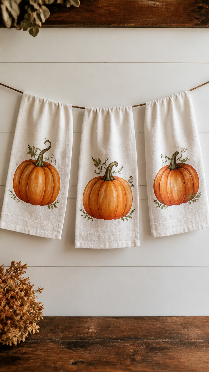 Pumpkin Tea Towel Banner