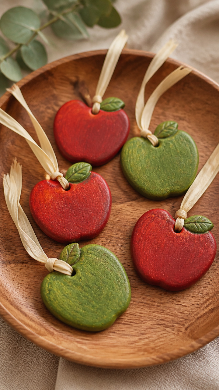 Salt Dough Apple Ornaments