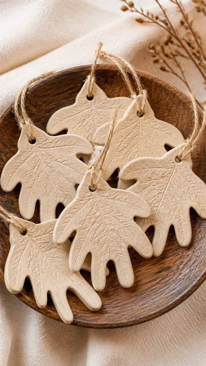Salt Dough Leaf Ornaments