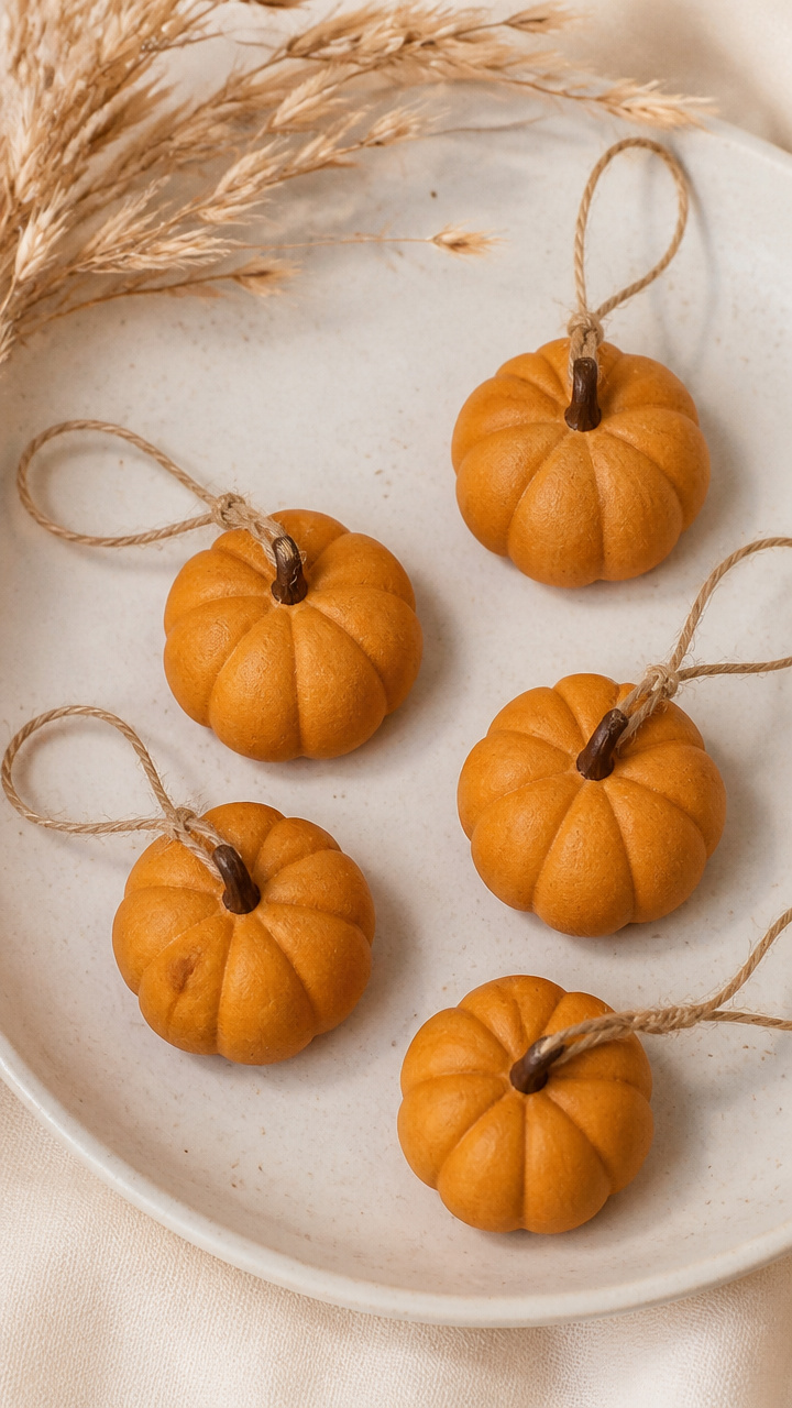 Salt Dough Pumpkin Ornaments