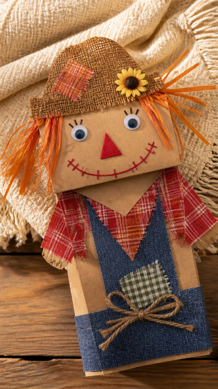 Scarecrow Paper Bag Puppet