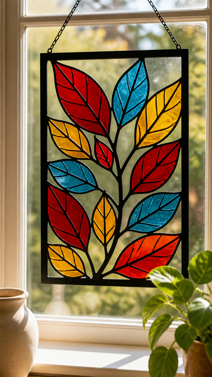 Stained Glass Contact Paper Panel