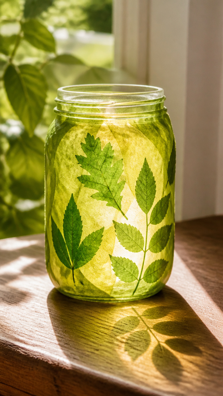 Tissue Paper Mason Jar Shade