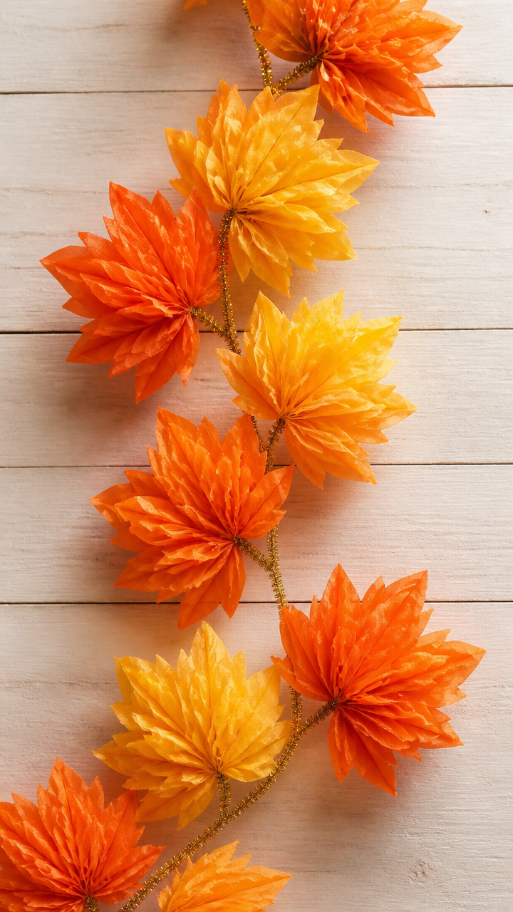 Tissue Paper Puff Leaves