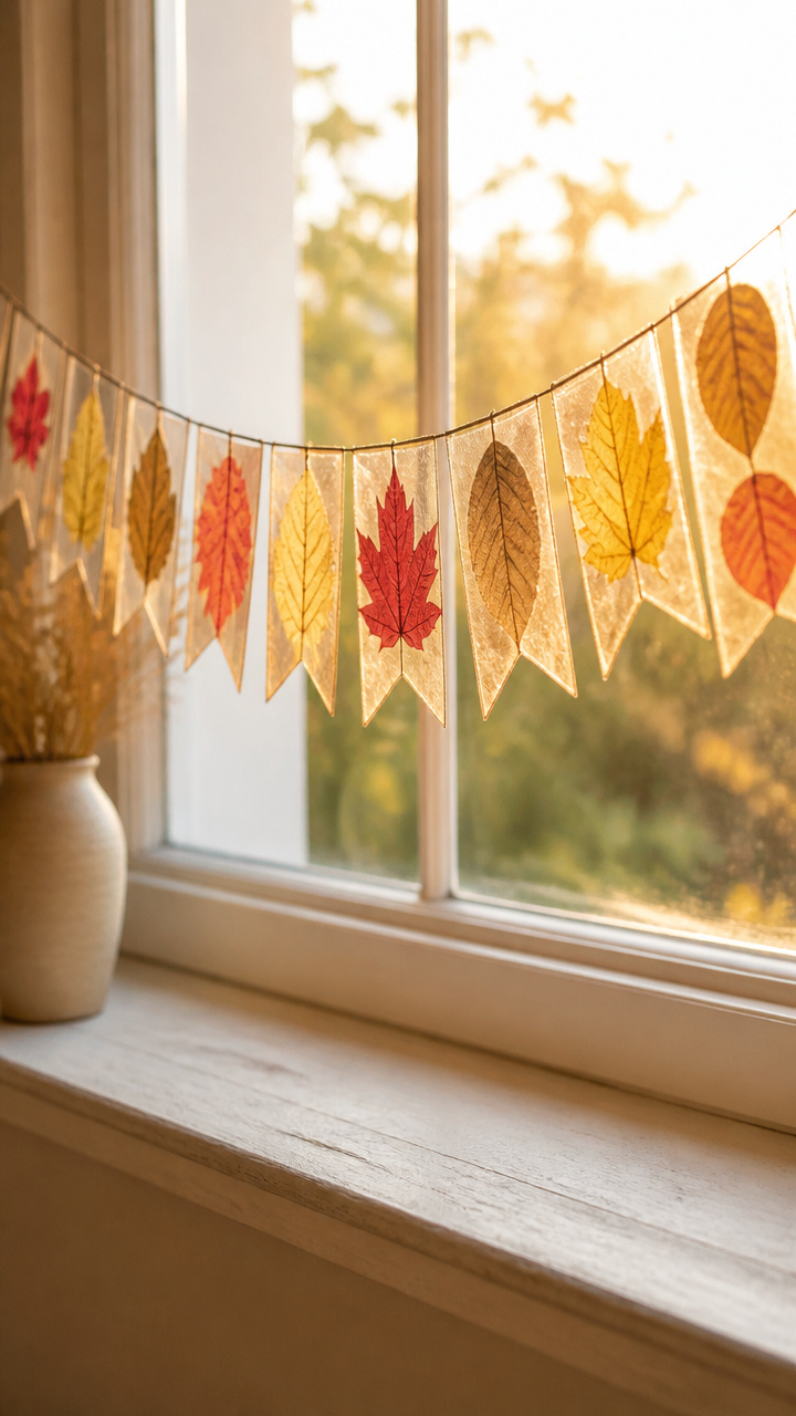 Watercolor Leaf Flags