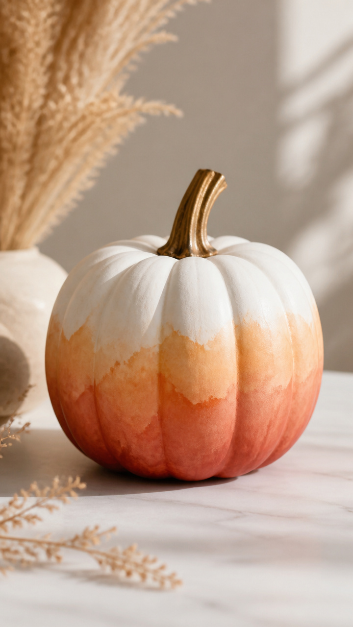 Watercolor Ombre Pumpkin