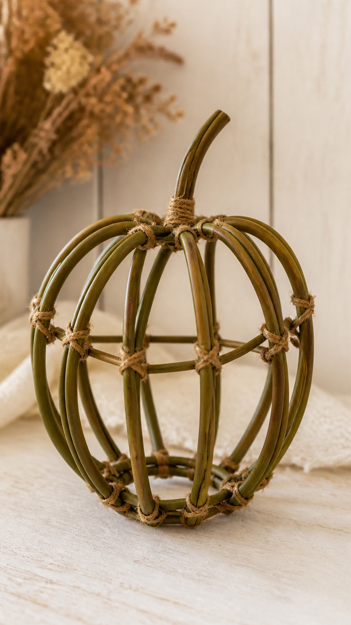 Woven Willow Pumpkin Frame