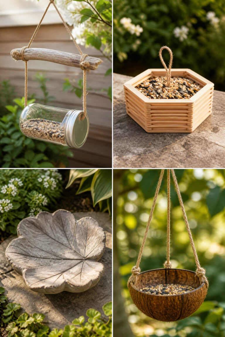 15 DIY Bird Bath and Feeder Crafts for a Wildlife-Friendly Garden