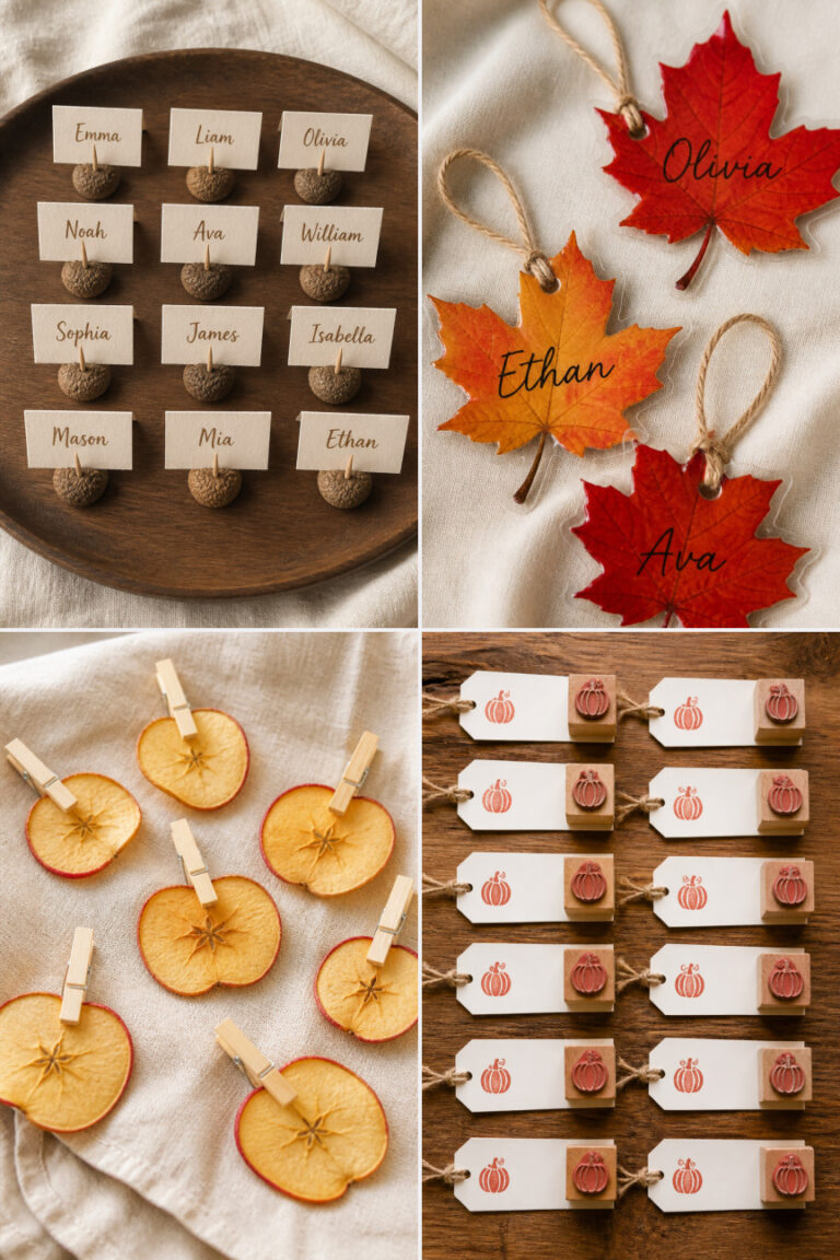 15 DIY Thanksgiving Table Crafts That Double as Place Cards
